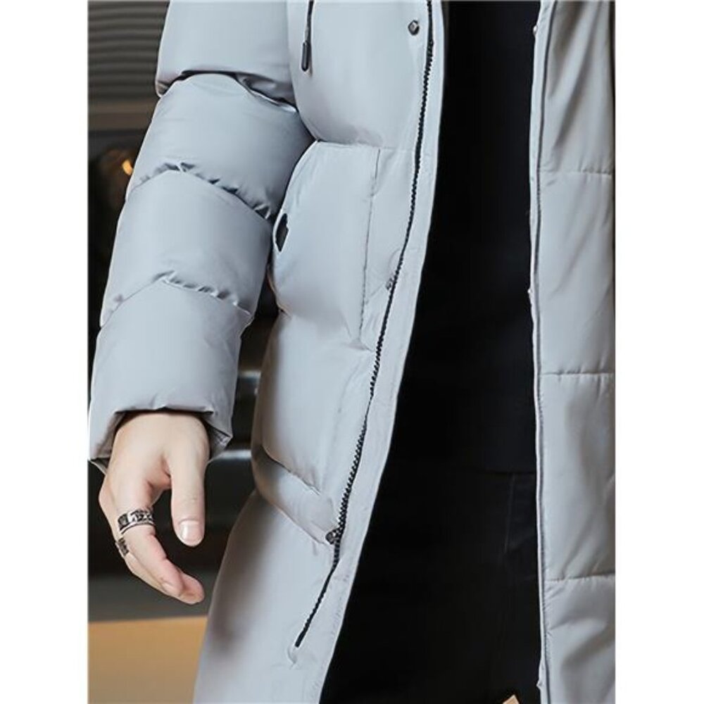 Men's Stylish Hooded Puffer Parka Jacket - New & Warm! - Picture 4 of 6